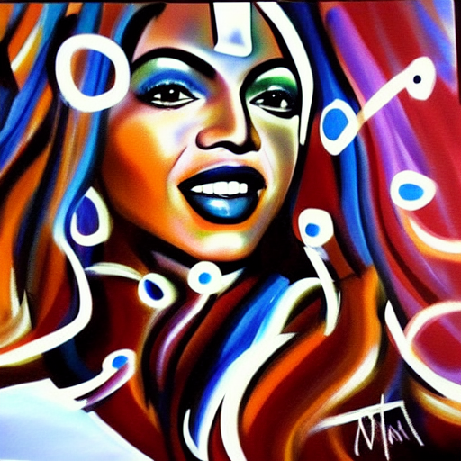 Beyonce oil painting 