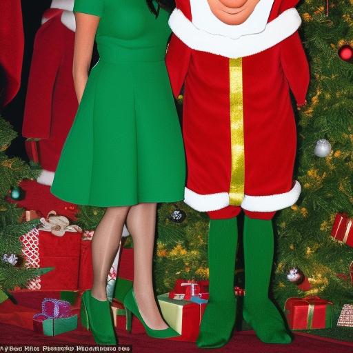 hyperdetailed full length portrait by disney of megan markle dressed as a sexy christmas elf