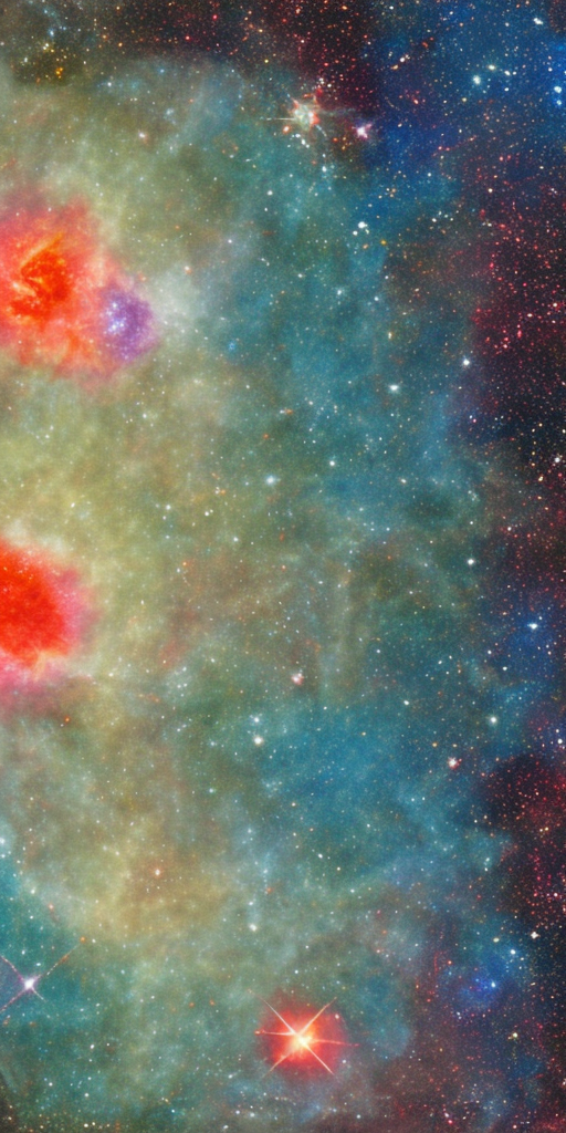 a painting of The Gum Nebula Supernova Remnant 
