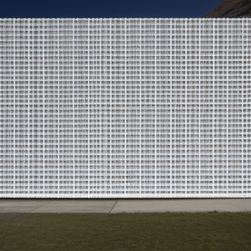 a building facade in the style of agnes martin made from translucent white fabric designed with fuzzy logic