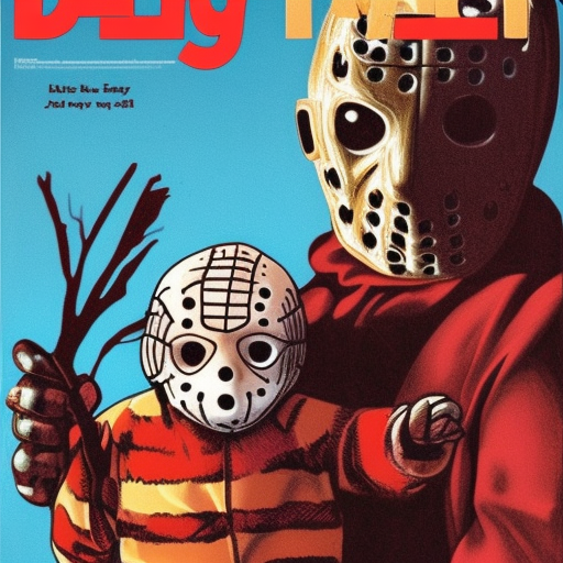 cover magazine with baby freddy krueger and baby Jason voorhees