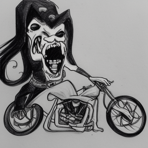 Vampire biker sketch