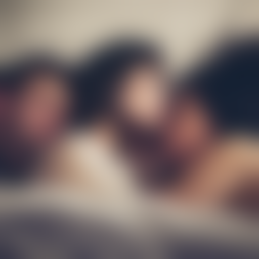 A man and two women resting in bed ultra-realistic potrait cinematic lighting 80mm lens, 8k, photography bokeh