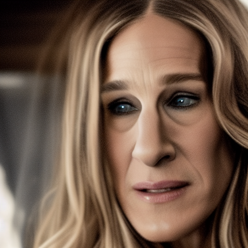 Realistic movie still of Sarah Jessica Parker in a movie directed by Christopher Nolan