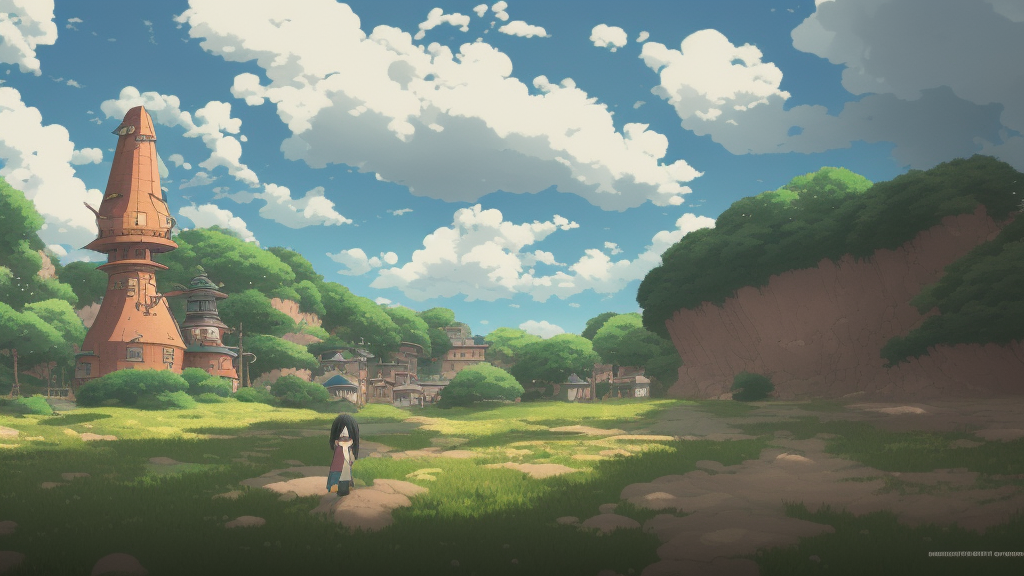 Ghibli, good day, landscape, no people, no man, fantasy, wood, vibrant world, Anime Background, concept art, illustration,smooth, sharp focus, intricate, super wide angle, trending on artstation, trending on deviantart, Hayao Miyazaki, 4K