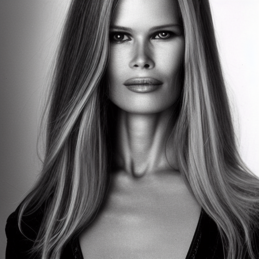 a supermodel who looks like both elle macpherson and Claudia Schiffer  photorealistic, symmetric face