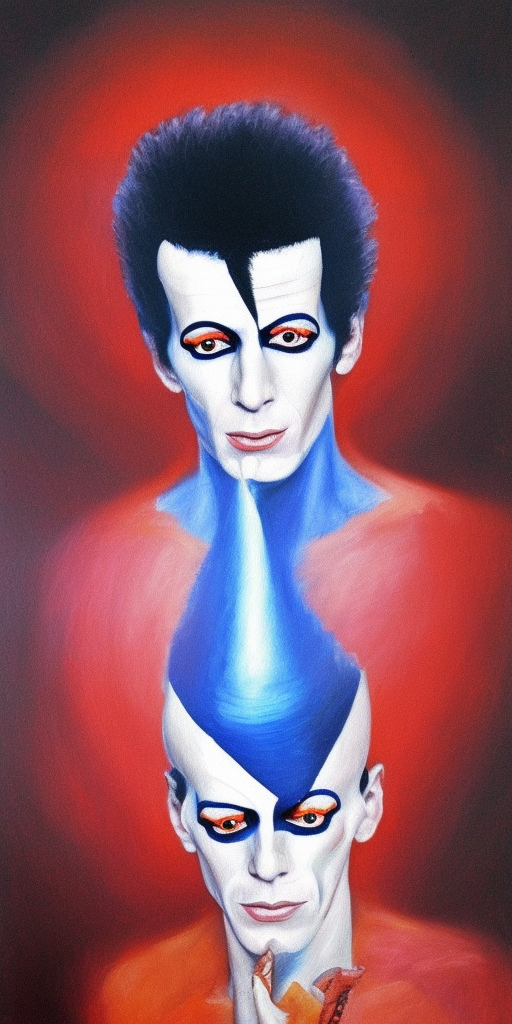 a oil painting of Aladdin Sane 