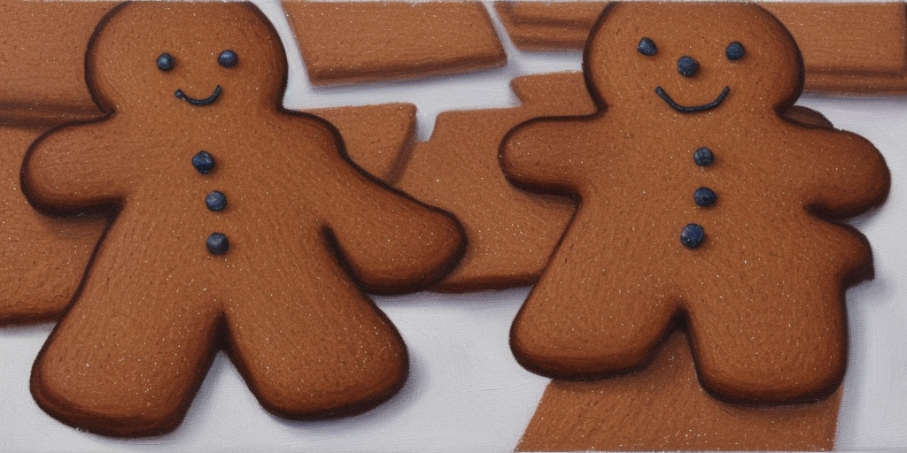 a oil painting of Gingerbread chocolate 