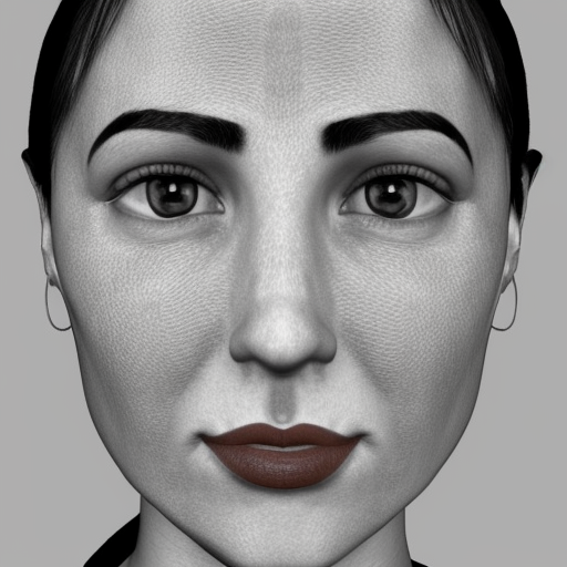 realistic woman face