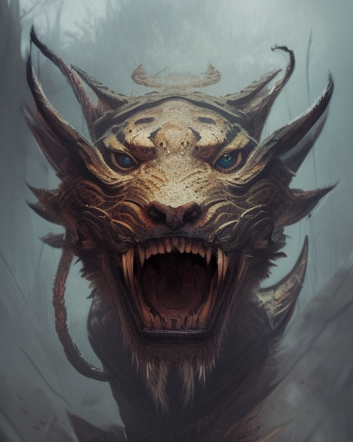 A tiger, skin dragon, calm, highly detailed face, full body, fantasy art, monster art, in the style of greg rutkowski, illustration, epic, fantasy, intricate, hyper detailed, artstation, concept art, smooth, sharp focus, ray tracing