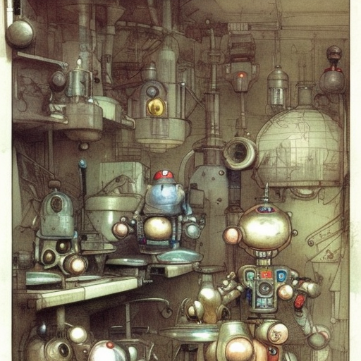 (((((((((((cluttered boy inventors shop full of robots and inventions))))))))))) . muted colors. by Jean-Baptiste Monge !!!!!!!!!!!!!!!!!!!!!!!!!!!!!!!!!!!!!!!!