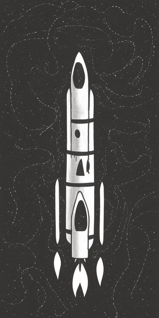 a drawing of a Rock n Roll Rocket