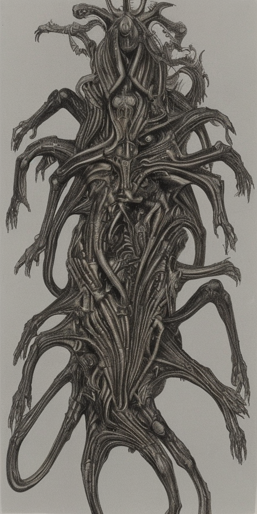 a H.R Giger of a Drowning animal