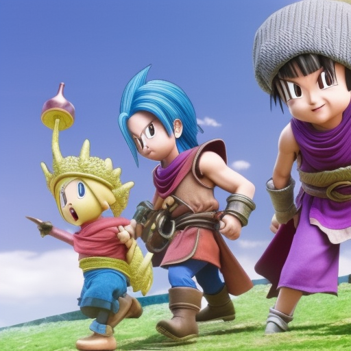 dragon quest movie, ray - tracing, amazing animated, high quality, without text