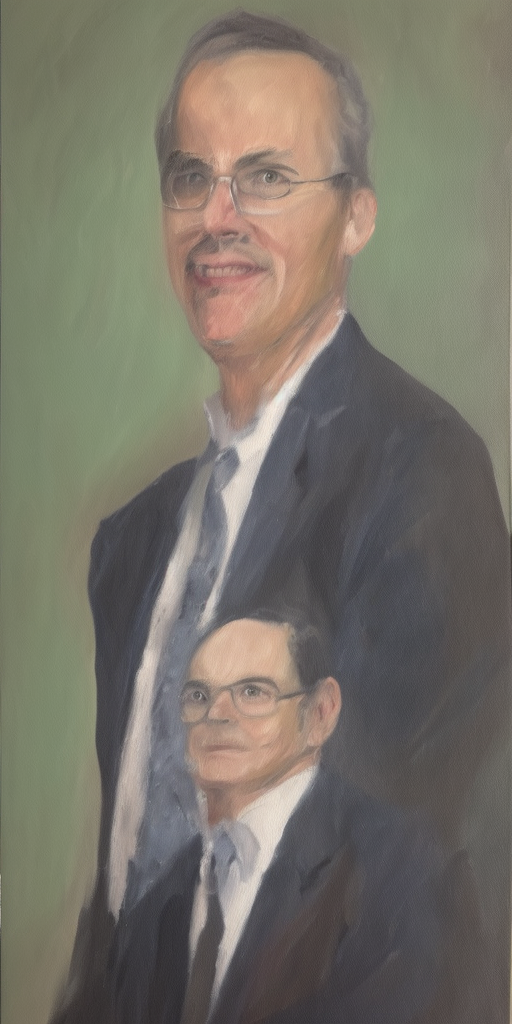 a oil painting of Dr. Lester