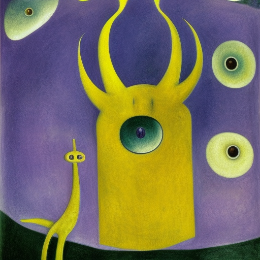 Monster, yellow and violet, leonora Carrington 
