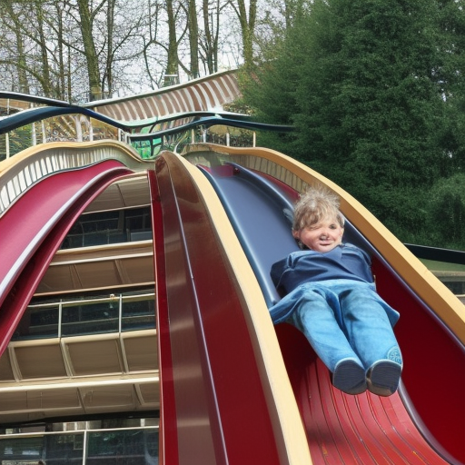 Slide attraction in a building in the efteling 