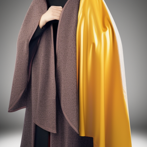 futuristic full length religious cult young woman in a deep hooded science fiction style cape with face covered or hidden