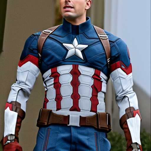 Captain America shirtless