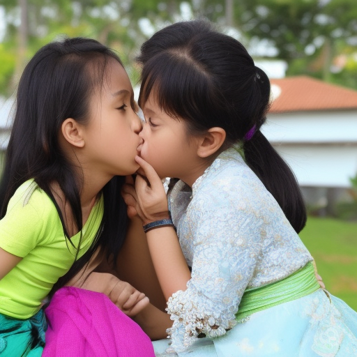 little actress malay girl kissing actress malay woman 