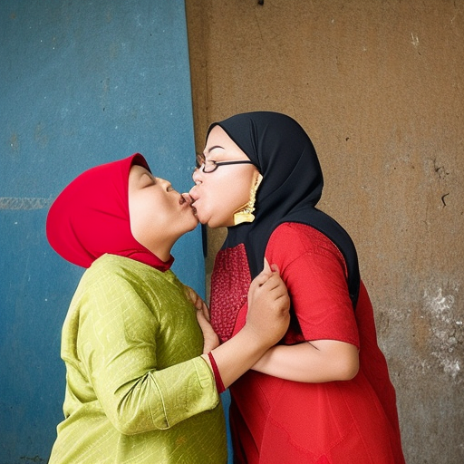 two teachers malay woman kissing 