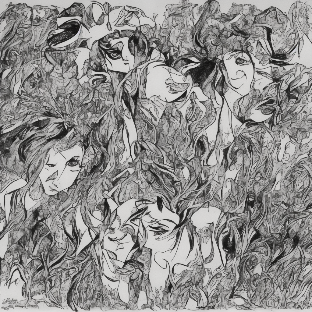 a ink drawing of Bambi Goreng #1 (2008-2012)
