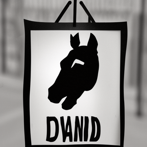 A wanted poster, depicting a horse dressed like a bandit