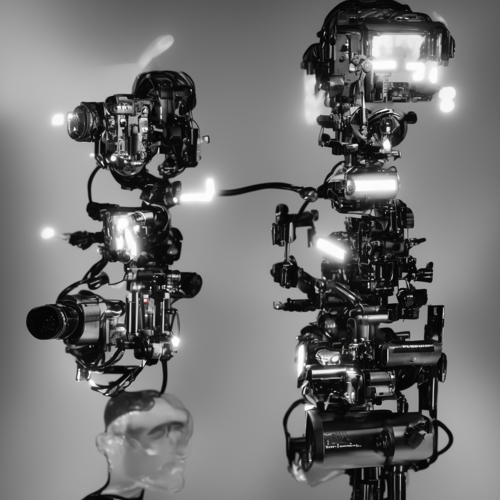 Terminator Tx-800 by david Lynch ultra-realistic portrait cinematic lighting 80mm lens, 8k, photography bokeh
