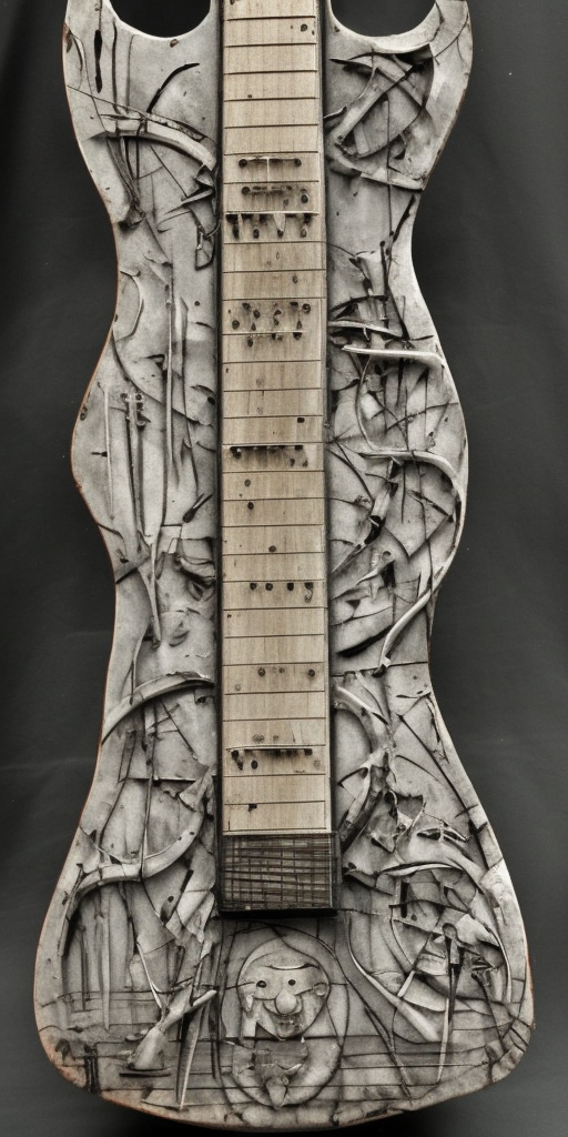 a H.R. Giger of a Guitar Transformer