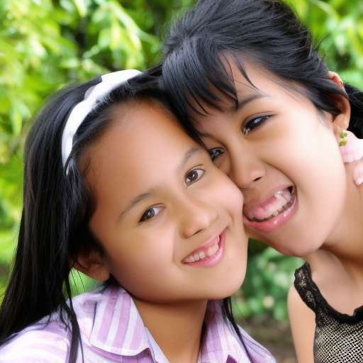 two preteens indonesia girl kissing 