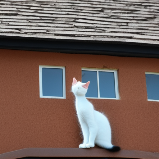 A cat on a house