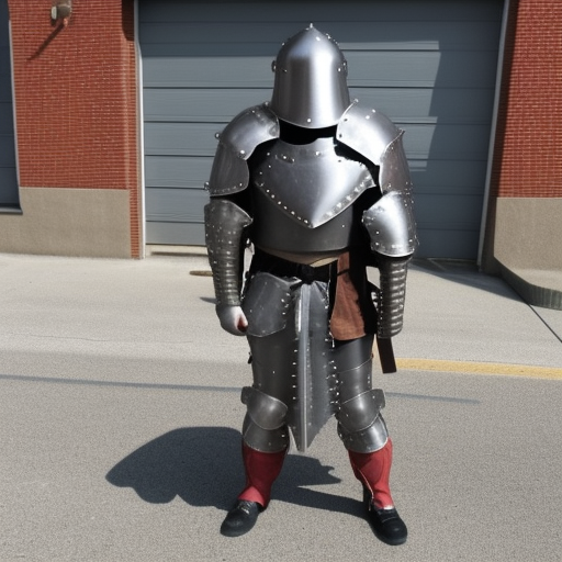 Paladin delivering mail from the post office in full plate armor