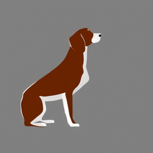 Create an image of a dog in a minimalist art style, with clean lines and simple shapes. The dog should be performing a subtle kung fu move, with a quiet and contemplative mood. The background should be blank, with the focus solely on the dog. The simplicity of the artwork should convey a sense of elegance and sophistication.