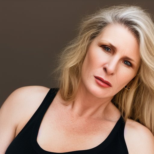 photo of a 47-year old attractive white woman in the style of Annie Leibovitz, realistic, professionally, professionally color graded, half body shot, sharp focus, 8k high definition, intricate, elegant, extreme bokeh, 