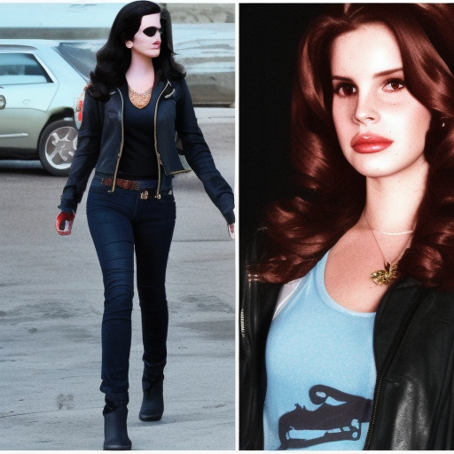 Lana Del Rey dressed as Dean Winchester
