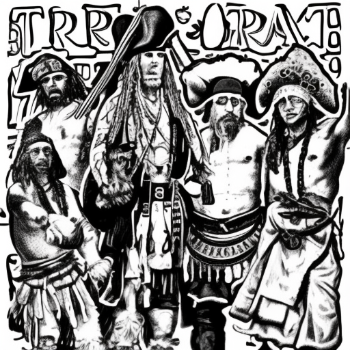 tribe, black and white, pirate