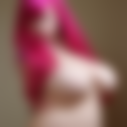 sexy female anthro cat, big boob woman, long pink hair, curvy