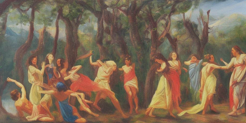 a oil painting of The Rite of Spring
