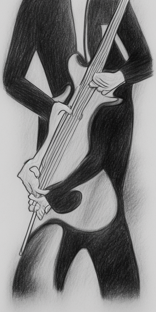 a drawing of The bassist