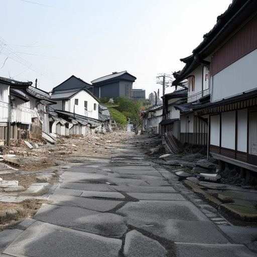 Russia ruined town in Japan