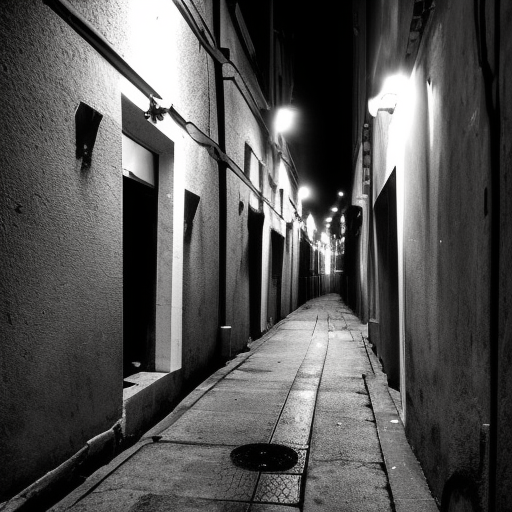 Dark alley in the city