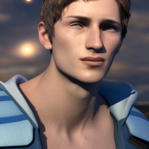 spaceship pilot, beautiful young bretonian man, photorealistic, 4k