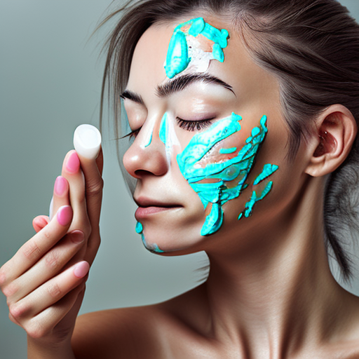 2d art of a woman applying moisturizer on her face
