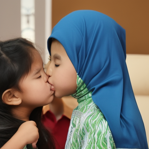 two Little wwe melayu girl kissing 