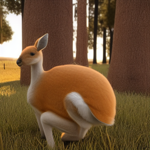 real life kangaroo, cute, fluffy, ultra realistic, golden hour, photo realistic, 4k, 8k