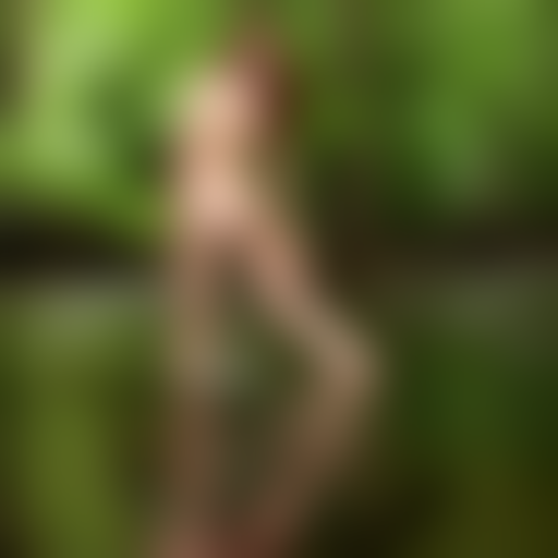forest nymph supermodel rising from the water. realistic photo. view from behind, 