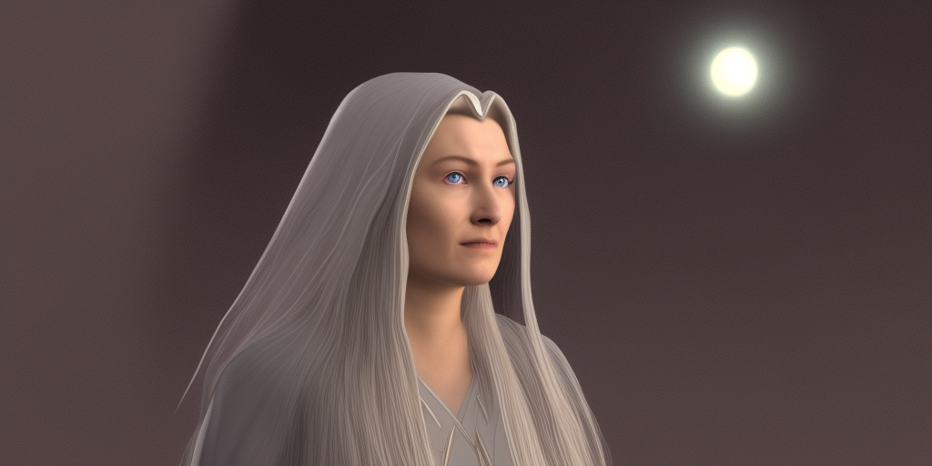 a 3d rendering of Melkor Galadriel

