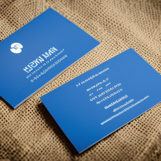 man with a business card