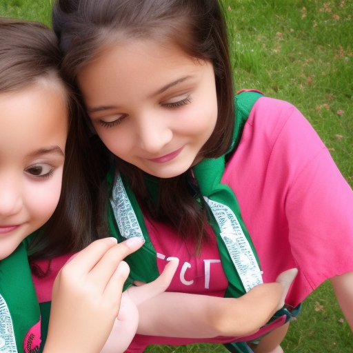 two girls scout kisse