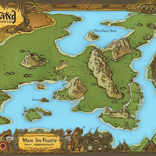 illustrated fantasy map map